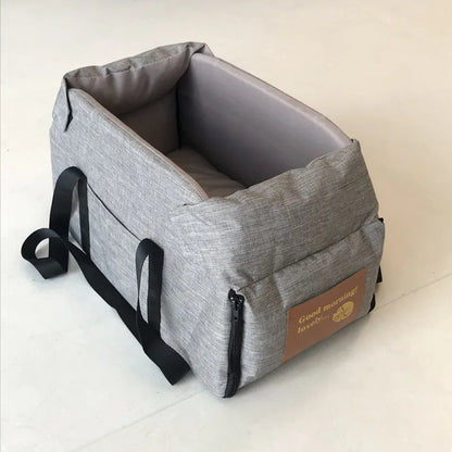 Pet Products Portable Console Booster Dog Car Seat & Carrier for Small Dogs & Cats,Car Seat for Center Car Armrest Safety Tether