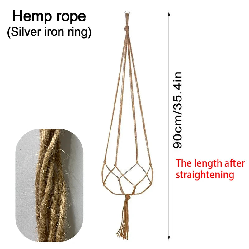 Hanging Plant Pot Hanging Basket Vases with Hook Creative Macrame Suspension Plant Planters for Hanging  Flower Pot Net