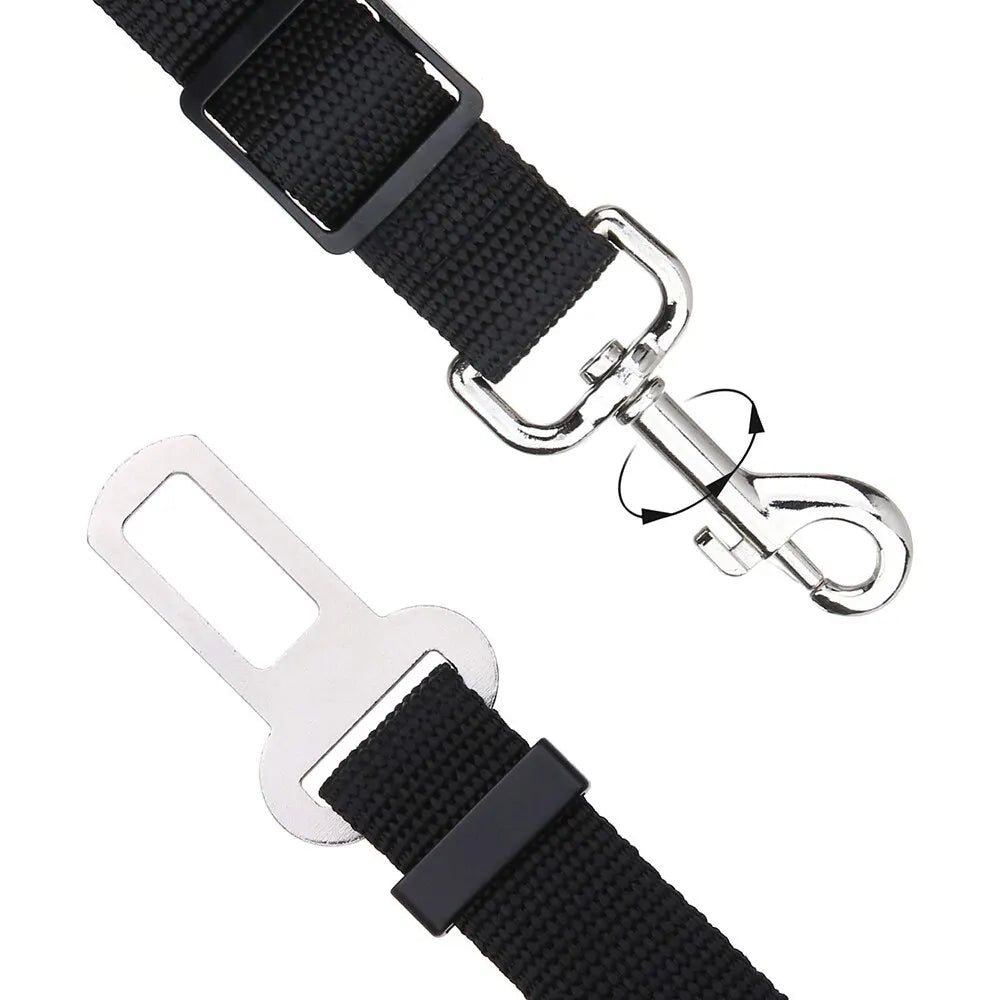 Adjustable Pet Dog Cat Car Seat Belt for Dogs Harness Leash Travel Clip French Bulldog Dog Collar Connector Accessories Supplies