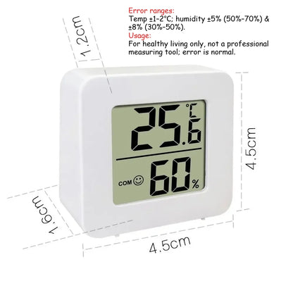 Temperature Gauge for Room Mini Digital Thermometer Hygrometer with Wall Mount Sensor LCD Screen for Home Use