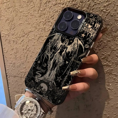 Cybersigilism Gothic Coquette Acrylic Silicone Hard Cover Frosted Case for iPhone 17 Air 16 E 15 14 Plus 13 12 Mini 11 Pro Max