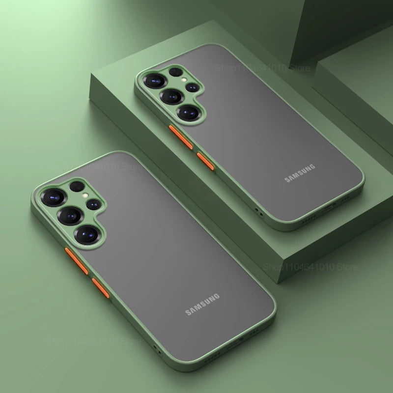 Soft TPU Shockproof Armor Matte Phone Case For Samsung Galaxy S26 S25 S24 S23 S 25 Ultra Plus Cases Clear Hard Bumper Back Cover