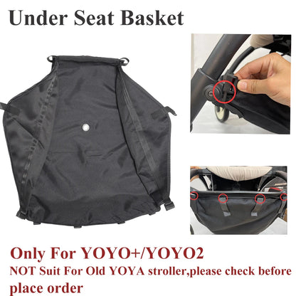 1:1 Material Stroller Accessories Shopping Basket For Yoyo+ Yoyo2 Under-seat Storage Bag Large Size Diaper Bag Basket