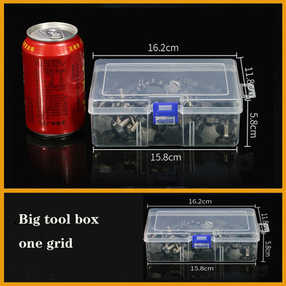 Transparent Plastic Screw Compartment Box – Jewelry, Earring & Tool Storage Organizer