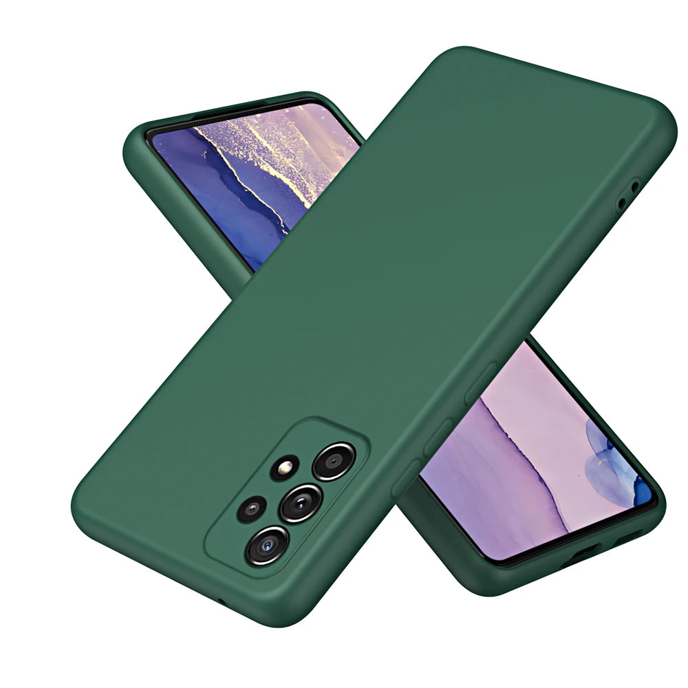 Solid Silicone Protect Case For Samsung Galaxy A13 A23 A33 A53 A73 A12 A22 A32 A52 A52S A72 A04 A04S A14 A24 4G A34 A54 Cover