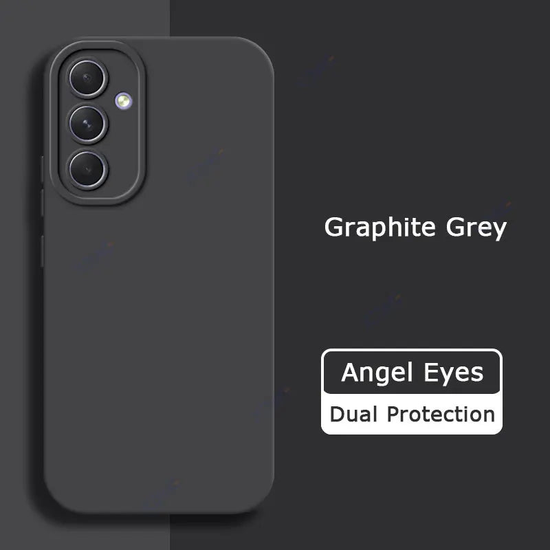 Luxury Angel Eyes Phone Case for Samsung Galaxy A54 5G Square Liquid Silicone Back Cover SamsungA54 360 Shockproof Fashion Coque