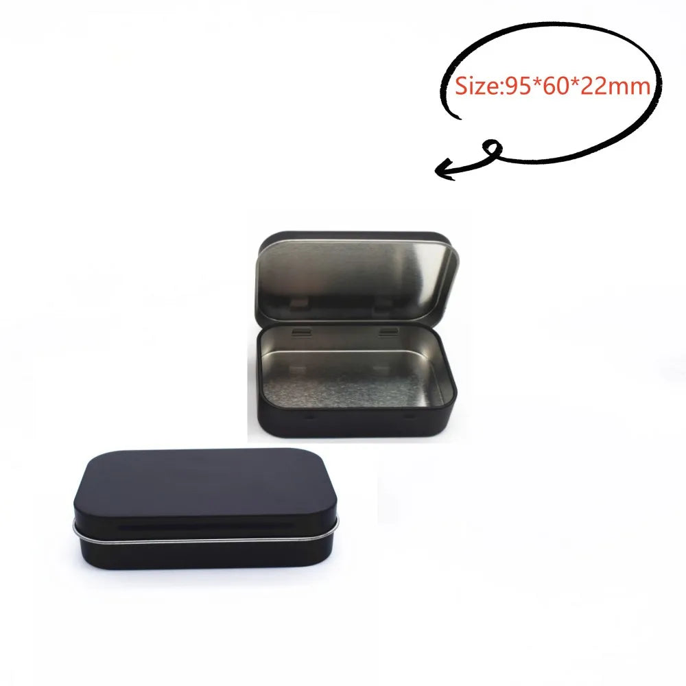New Square Tin Storage Box – Silver Metal Box for Jewelry, Coins, Keys & Candy