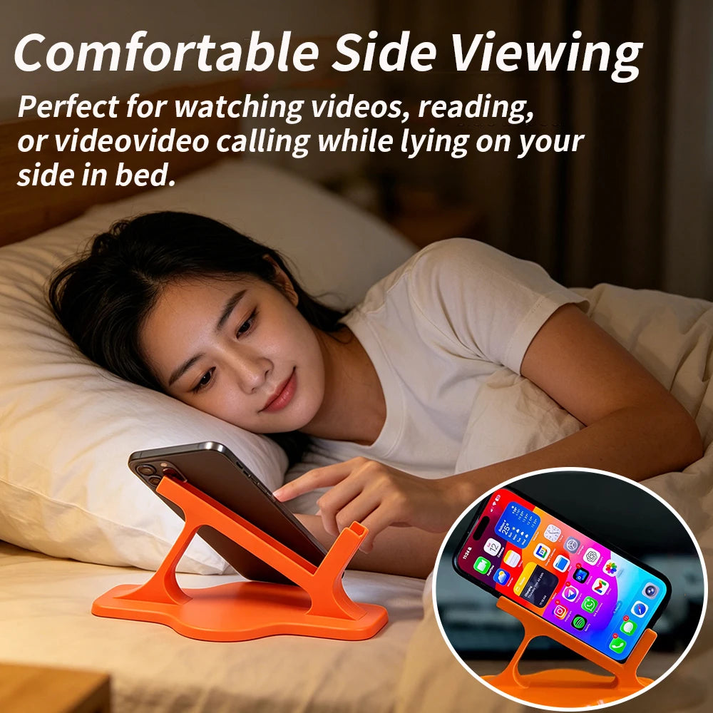Bed Lazy Phone Stand for Side Lying, Stable Ergonomic Phone Holder for Hands-Free Viewing, Perfect for Bedtime Entertainment