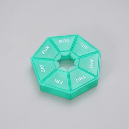 7 Days A Week Mini Small Portable Vitamin Pill Box Pills Cases Container Organizer Storage Tablets Medicine Fish Oils Travel