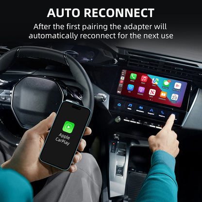 2 In 1 Wired To Wireless Carplay Android Automatic Adapter Car Gadget Smart Box Plug and Play 5Ghz Wifi Fast Connection