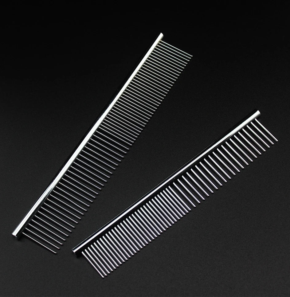 Stainless Steel Pet Dematting Comb – Dog & Cat Grooming Tool