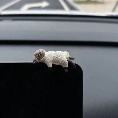 Sleeping Cat Car Ornament – PVC Dashboard & Console Decor
