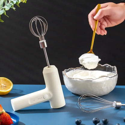 Portable 3-Speed Wireless Electric Hand Mixer, Egg Beater for Baking Dough, Cake, Cream Blender Kitchen Tool
