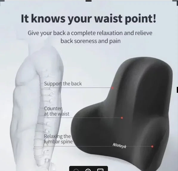 Memory Foam Car Neck Cushion Car Lumbar Support For Car Supplies Universal Neck Pillow Waist Cushion Car Seat Car Accessories
