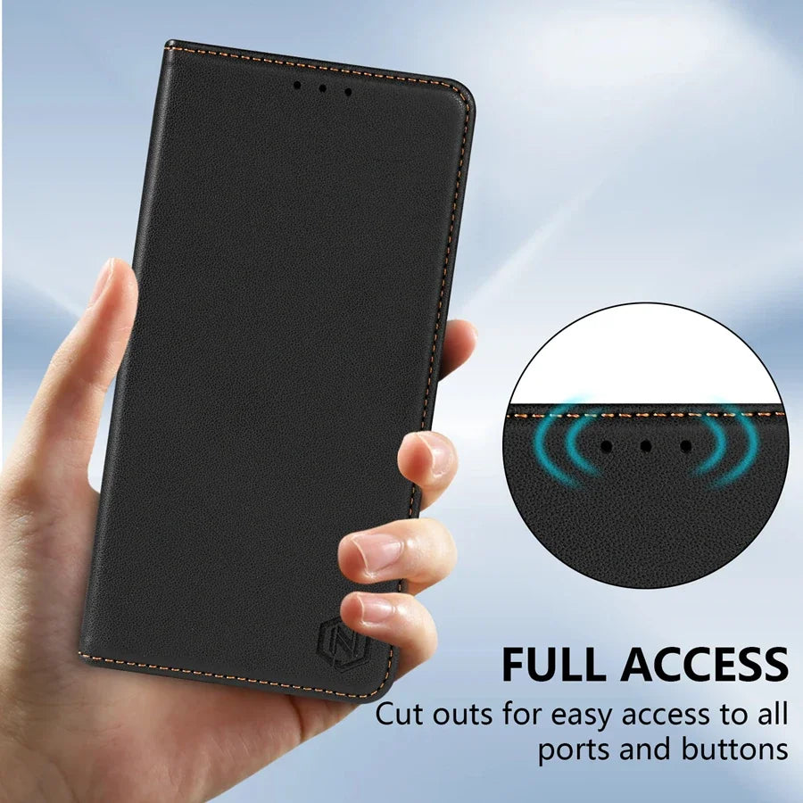 Wallet Strong Magnetic Card Slot Flip Leather Case For Samsung Galaxy S25 Ultra S24 Plus S23 S22 S21 S20 FE A15 A16 A36 A55 A56