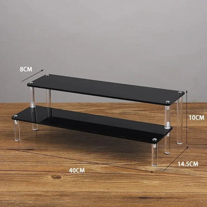 1-5 Tier Iridescent Acrylic Display Risers Stand Shelf for Figures Collectibles Cupcakes Perfumes Jewel Decorating & Organizing