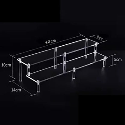 Clear Acrylic Display Stand For Anime Figures Cupcake Shelf Organizer Desserts Holder Jewels Display Risers Stand Perfume Stand