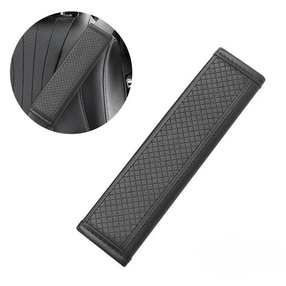 1PCS Car Seat Belt Protective Cover Anti-neck Strangling Skin-feel Leather Fine Hole Car Seat Belt Shoulder Guard Cover