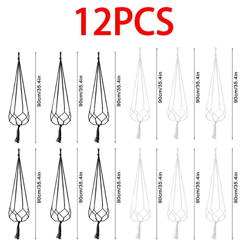 Hanging Plant Pot Hanging Basket Vases with Hook Creative Macrame Suspension Plant Planters for Hanging  Flower Pot Net