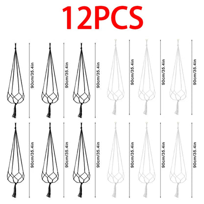 Hanging Plant Pot Hanging Basket Vases with Hook Creative Macrame Suspension Plant Planters for Hanging  Flower Pot Net