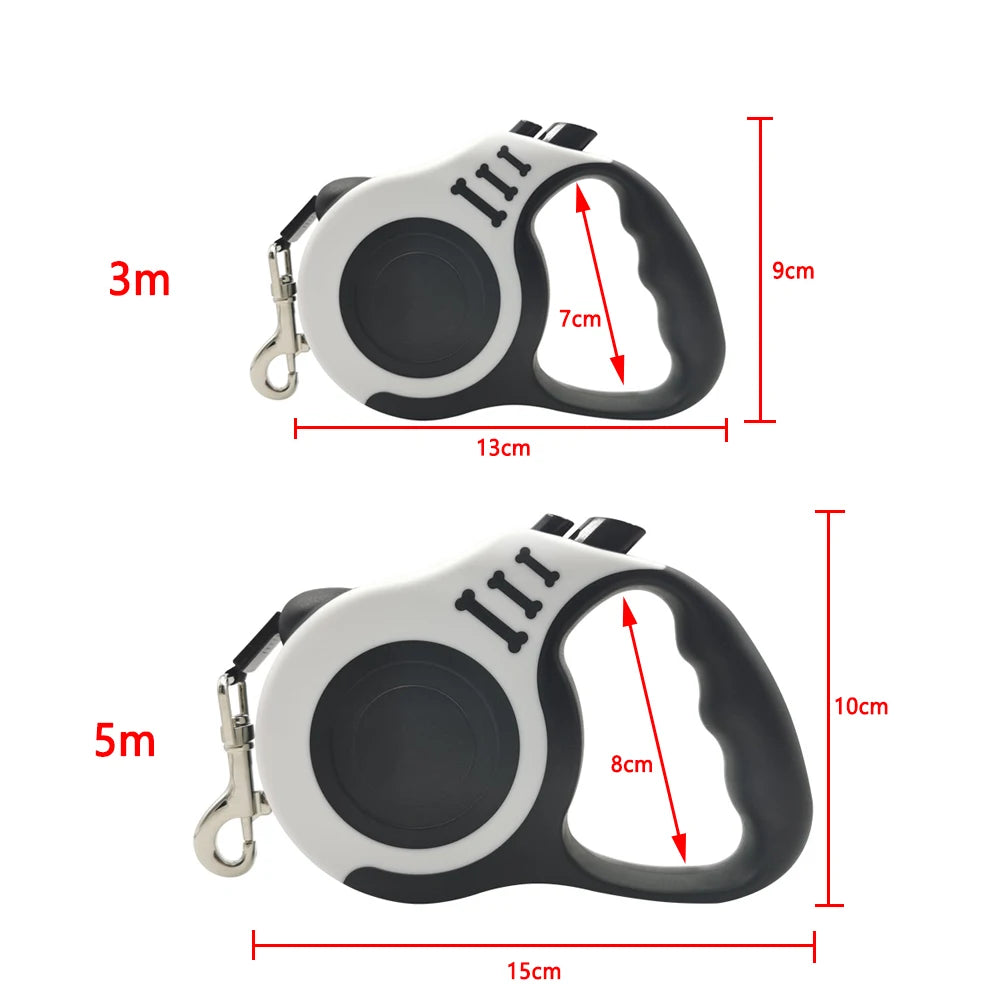 Retractable Dog Leash – 3m & 5m Nylon Lead for Small & Medium Dogs