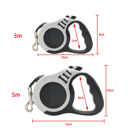 Retractable Dog Leash – 3m & 5m Nylon Lead for Small & Medium Dogs