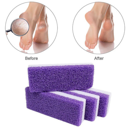 Premium Foot Care Set (2 Pcs): Natural Pumice Stone & Dual-Sided Foot File, Professional Callus Remover & Dead Skin Exfoliator for Smooth Heels