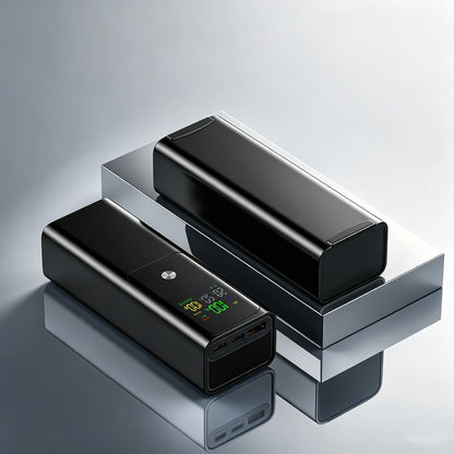 20000mAh 60/100W PD Fast Charge 4x 21700 DIY Box Shell Power Bank for Laptop Samsung Outdoor Travel Camping Requires Welding