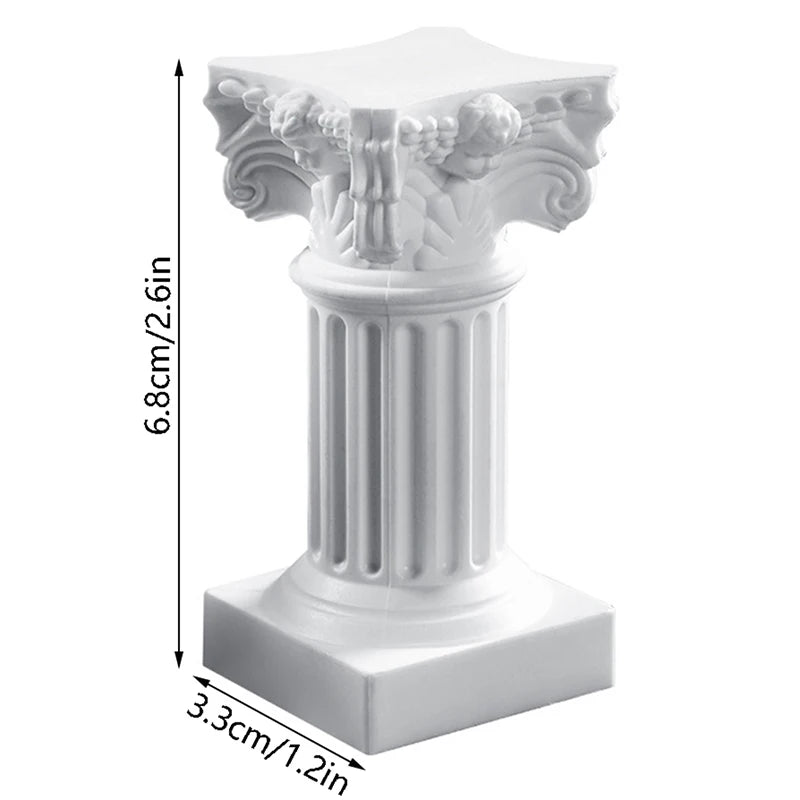 Roman Pillar Greek Column Statue Pedestal Candlestick Stand Figurine Sculpture Indoor Home Dinning Room Garden Scenery Decor