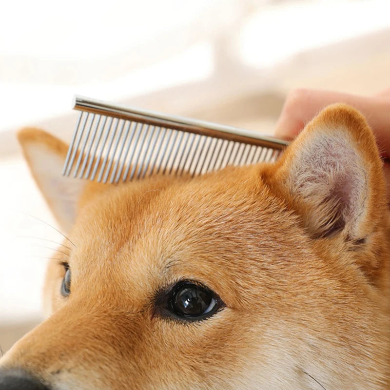 Stainless Steel Pet Dematting Comb – Dog & Cat Grooming Tool