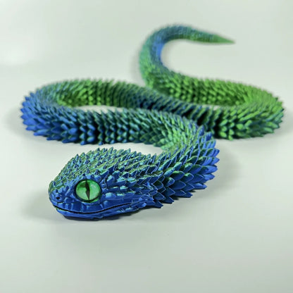 63cm 3D printed viper decoration, glowing figures with movable joints, animal models that can swing, household bookshelf toys