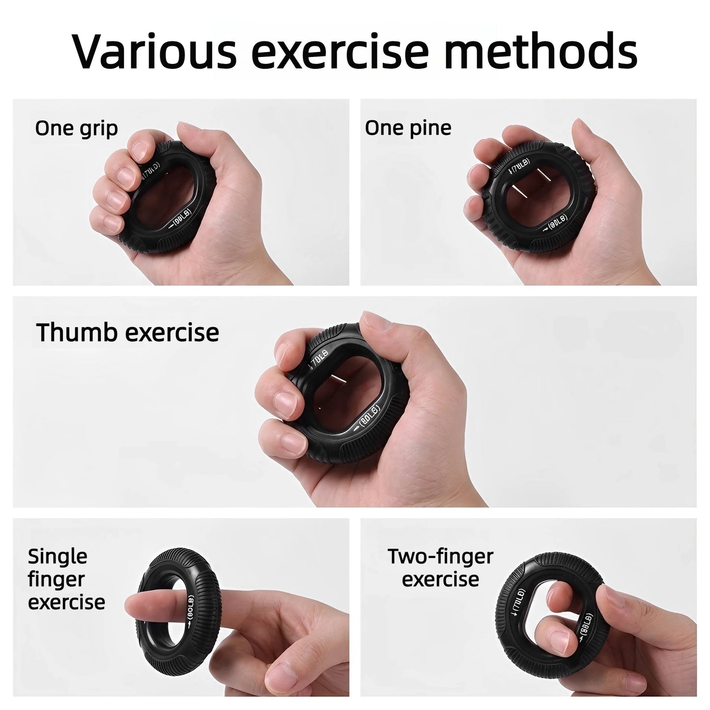 Silicone Finger Gripper Ring Hand Muscle Strengthener Ring Wrist Finger Trainer Exercise Carpal Expander Workout Fitness Device