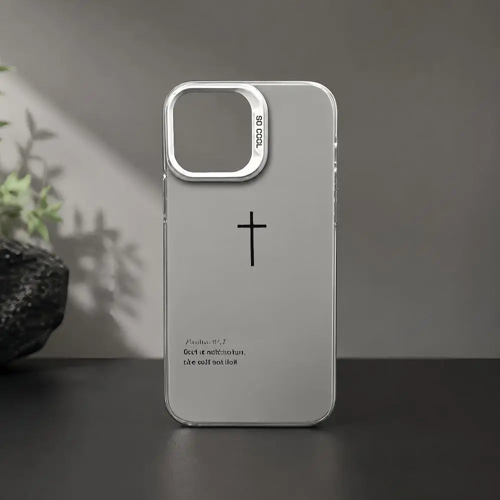 P-Psalm 465: The Cross-S Phone Case iPhone 17/16/15/14/13/12/11 Pro Max Luxury Silver TPU Ultra-Thin Shock-Resistant Case