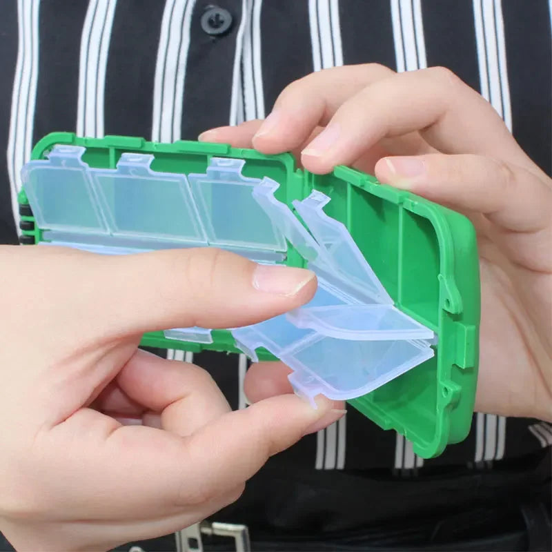 10 Grids Weekly Pill Box 7 Days Foldable Travel Medicine Holder Pill Box Tablet Storage Case Container Dispenser Organizer Tools
