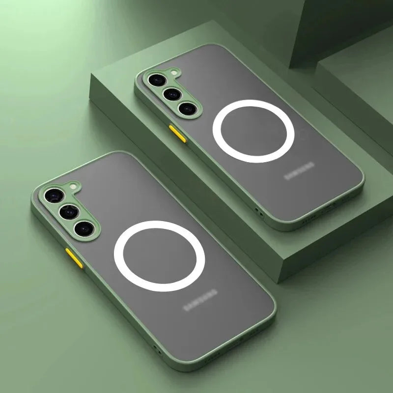 Wireless Charge Case for Samsung Galaxy S25 S20 S24 S23 S22 S21 Ultra Plus FE A13 A14 A33 A34 A54 A53 A52 A51 A71 Magsafe Cover