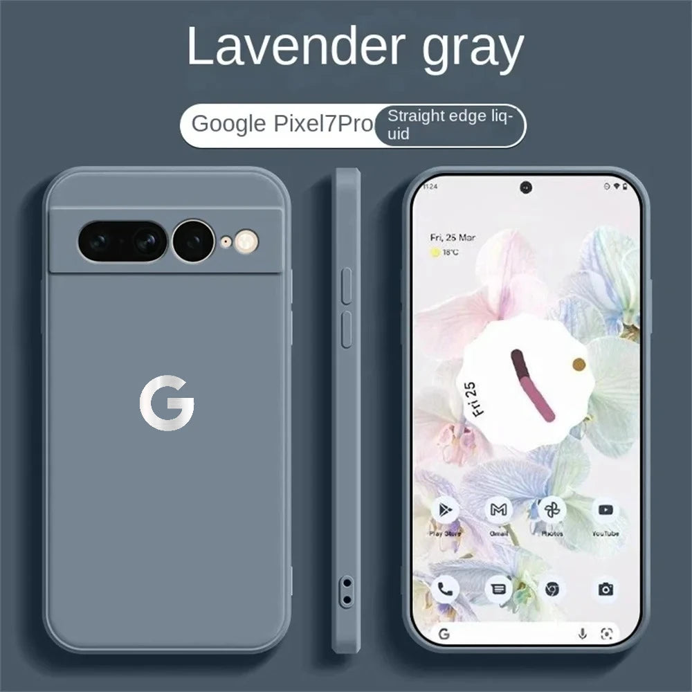 Ultra Slim Liquid Silicone Phone Case For Google Pixel 10A 9 Pro XL 8 7 6 Pro Wireless Charging Shockproof Protector Back Cover