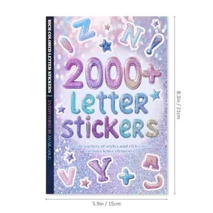 2000+ Pcs Alphabet Sticker for Journaling Fun Colorful Craft Letter Stickers for Junk Journal Scrapbooking Supplies Ideal DIY D