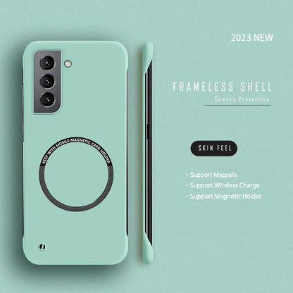 Ultra Slim PC Frameless Magnetic Phone Case For Samsung Galaxy S24 S23 S22 S21 S20 FE Plus NOTE 20 Ultra Magsafe Matte Cover