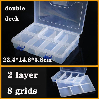 Transparent Plastic Screw Compartment Box – Jewelry, Earring & Tool Storage Organizer