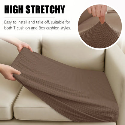 1 2 3 4 Seat Sofa Cushion Cover Back Combination Kit Cover Living Room Waterproof Jacquard Slipcover Couch Seat Protector Case