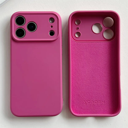 Shockproof Bumper For iPhone 17 Air New For iPhone 17 Pro Max Case For Apple iPhone 17 Pro Cover Yellow Liquid Silicone Rubber