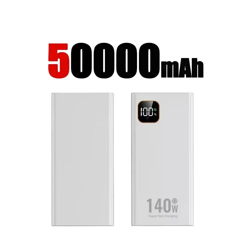 Lenovo 140W Super Fast Charging Ultra Capacity Portable Charger Power Bank 2027 500000mAh CCC For IPhone Samsung
