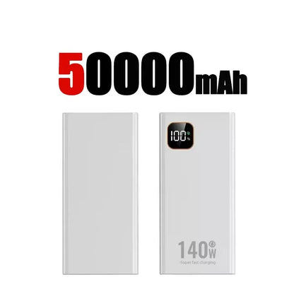 Lenovo 140W Super Fast Charging Ultra Capacity Portable Charger Power Bank 2027 500000mAh CCC For IPhone Samsung