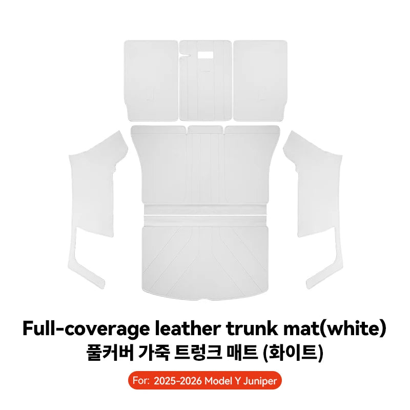 YZ For Tesla Model Y Juniper 2021-2026 Leather Trunk Mats Fully Surrounded Waterproof Non-Slip Liner Custom Floor Mat Accessorie