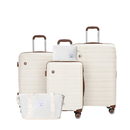 Luggage Sets 5 Piece, Suitcases with Double Spinner Wheels and TSA Lock, Hardcase 3 Set Luggage with Travel Duffle Bag