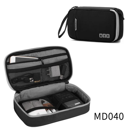 Travel Cable Organizer Bag Storage Pouch Carry Case Portable Waterproof Storage Bags for USB  Charger Cable Cord and Electronics