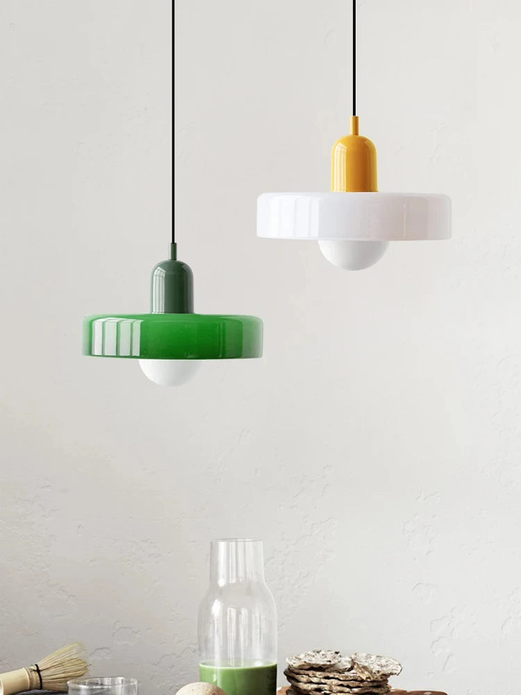 Nordic Glass Bauhaus Dining Room Chandelier Living Room Bedroom Bar Retro Coffee Shop Decoration Chandelier Lighting Fixtures