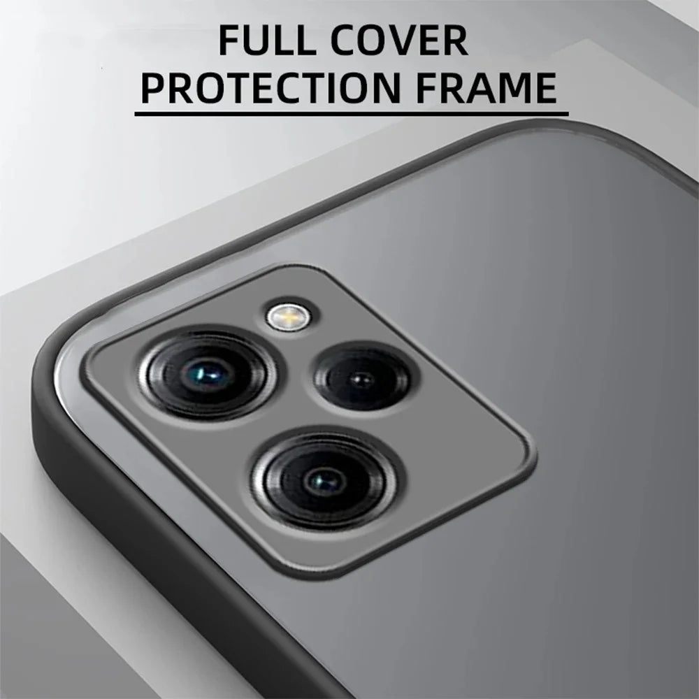 Luxury Matte Armor Case for Xiaomi Note 12 Turbo 13 11 10 Pro Plus 5G Shockproof Bumper Phone Cover For Redmi 12 12C 10 10C 4G