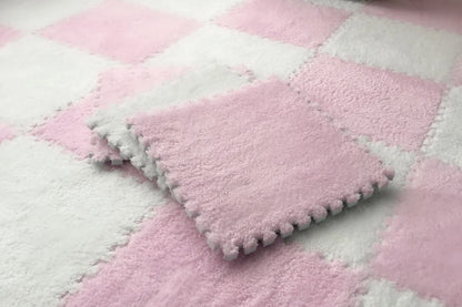 Soft Plush Children's Mat EVA Foam Puzzle Mat Long Hair Carpet Infant Developing Mat Rug Puzzle Interlock Keep Warm Playmat 30CM