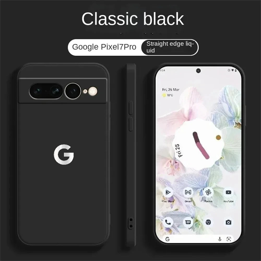 Ultra Slim Liquid Silicone Phone Case For Google Pixel 10A 9 Pro XL 8 7 6 Pro Wireless Charging Shockproof Protector Back Cover